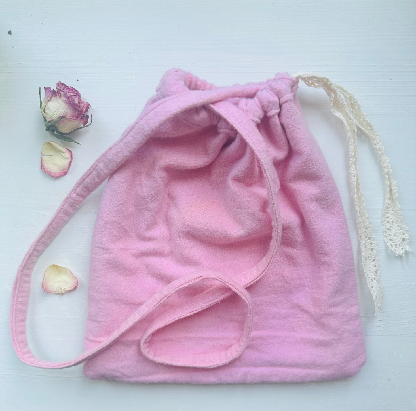 pink handmade shoulder bag